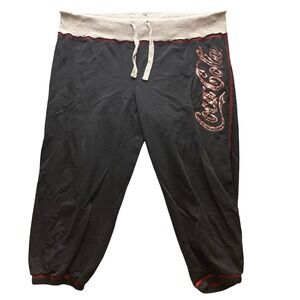 Coca-Cola Joggers Womens Large Capri Lounge Comfy Trendy Workout‎ Athleisure